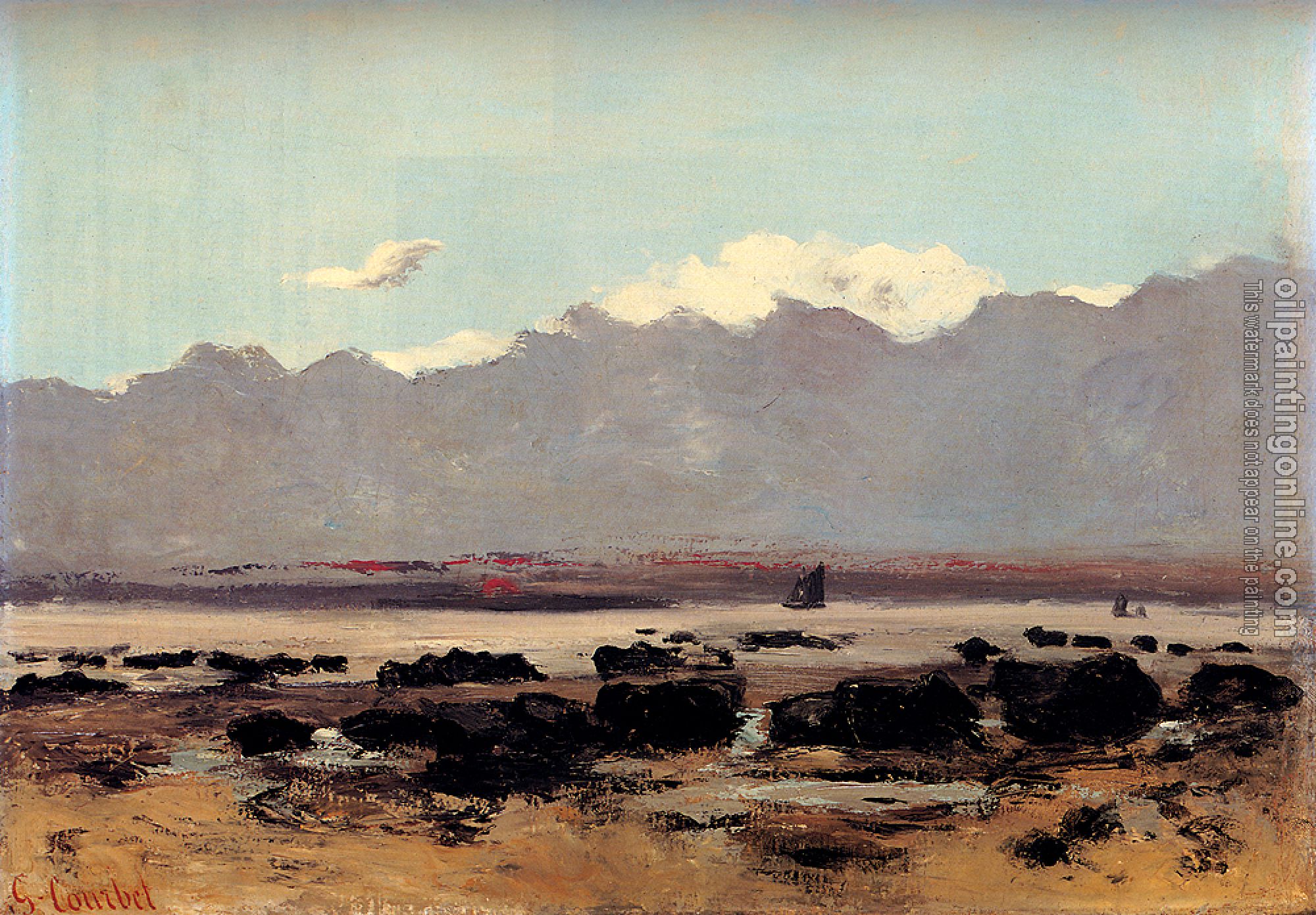 Courbet, Gustave - Seascape Near Trouville